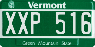VT license plate XXP516