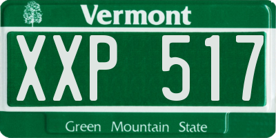 VT license plate XXP517