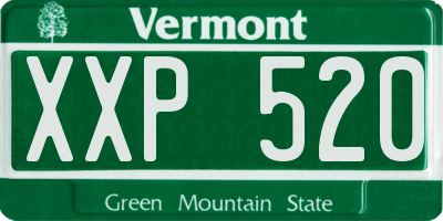 VT license plate XXP520