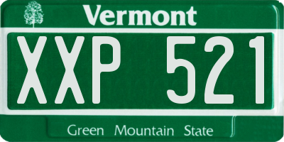 VT license plate XXP521