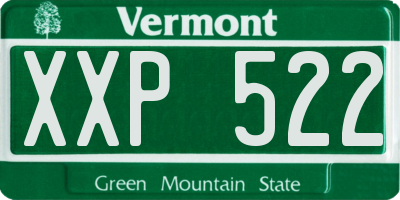 VT license plate XXP522