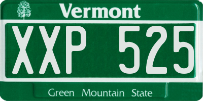VT license plate XXP525