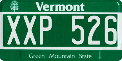 VT license plate XXP526