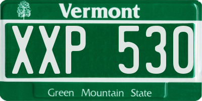 VT license plate XXP530