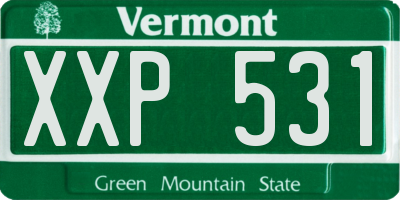 VT license plate XXP531