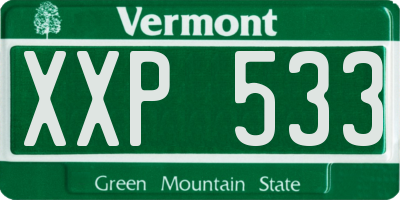 VT license plate XXP533