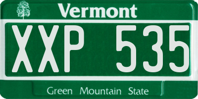 VT license plate XXP535