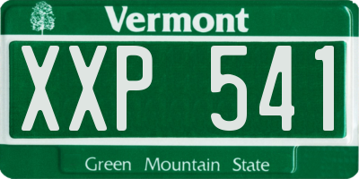 VT license plate XXP541