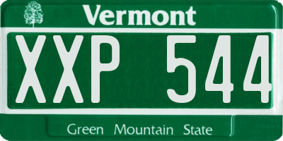 VT license plate XXP544
