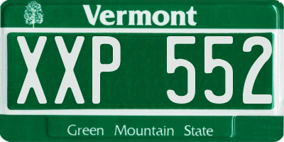 VT license plate XXP552