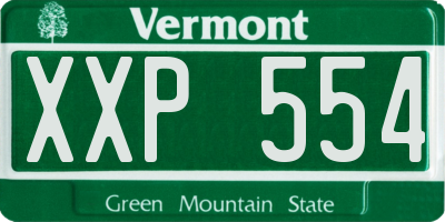VT license plate XXP554