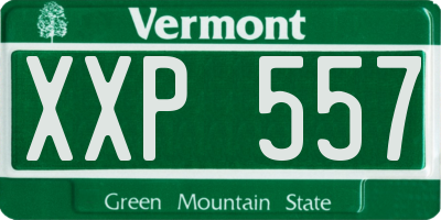 VT license plate XXP557