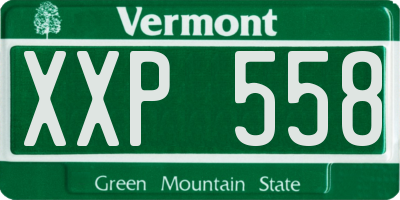 VT license plate XXP558