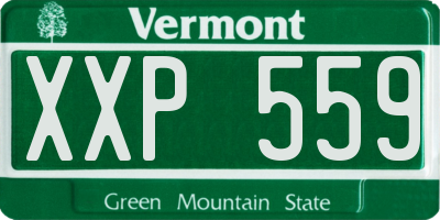 VT license plate XXP559