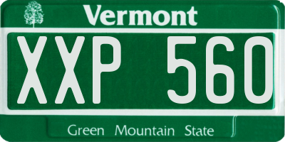 VT license plate XXP560