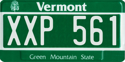 VT license plate XXP561