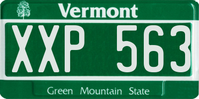 VT license plate XXP563