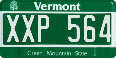 VT license plate XXP564