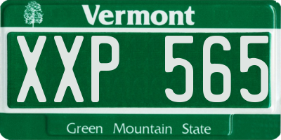 VT license plate XXP565