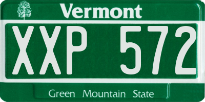 VT license plate XXP572