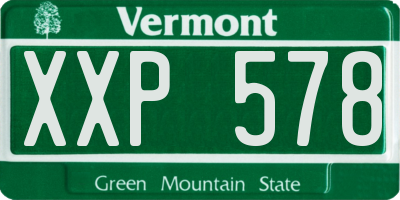 VT license plate XXP578