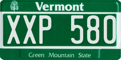 VT license plate XXP580