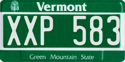 VT license plate XXP583