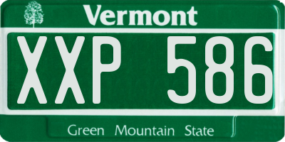 VT license plate XXP586