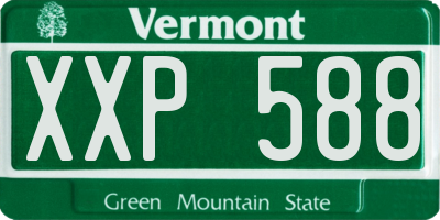 VT license plate XXP588