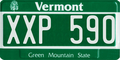 VT license plate XXP590