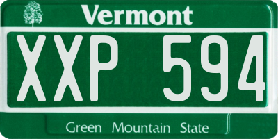 VT license plate XXP594
