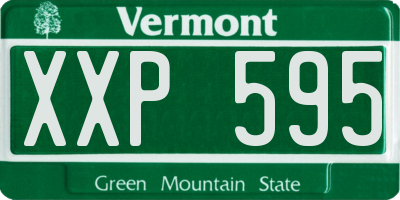 VT license plate XXP595