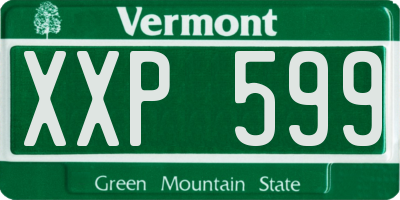 VT license plate XXP599