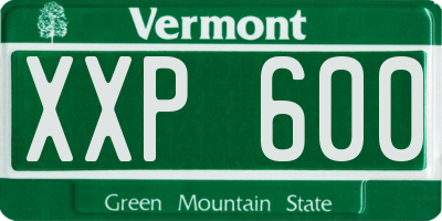 VT license plate XXP600