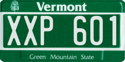 VT license plate XXP601
