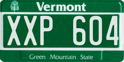 VT license plate XXP604