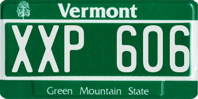 VT license plate XXP606