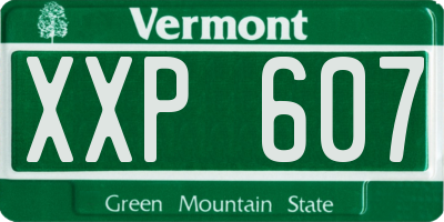 VT license plate XXP607