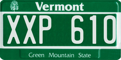 VT license plate XXP610