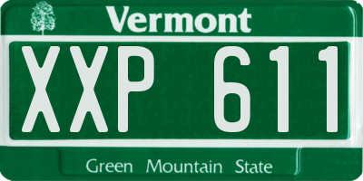 VT license plate XXP611
