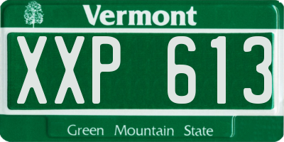 VT license plate XXP613