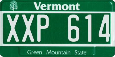 VT license plate XXP614