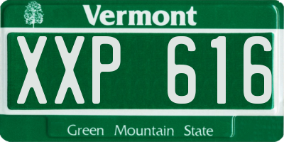VT license plate XXP616