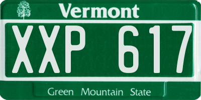VT license plate XXP617