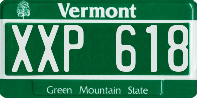 VT license plate XXP618