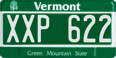 VT license plate XXP622