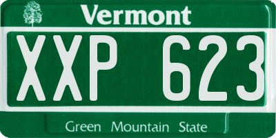 VT license plate XXP623