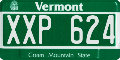VT license plate XXP624
