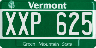 VT license plate XXP625