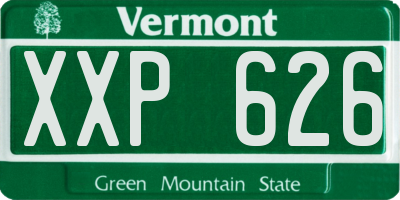 VT license plate XXP626